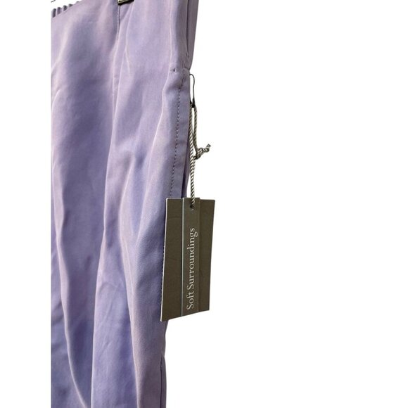 Soft Surroundings Wide Leg Pants Purple Lavender Flowy Full Length NWT Medium - Picture 2 of 10